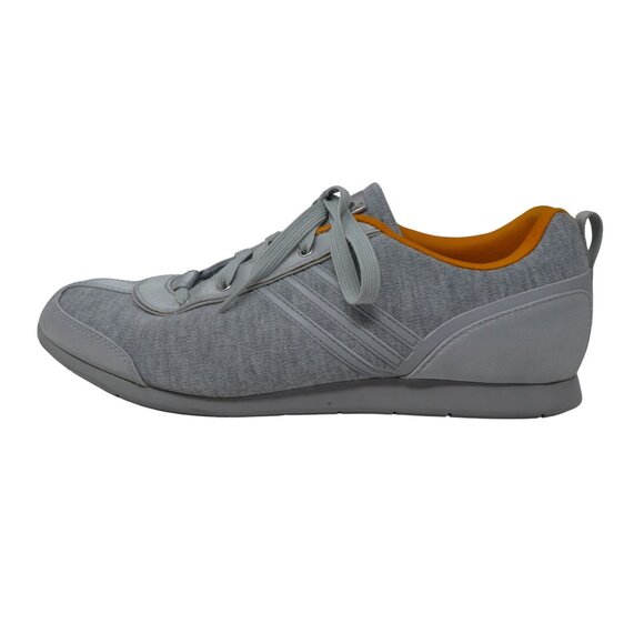 Adidas Stella McCartney Gray Orange Satin Designer Fashion Sneakers Womens 9.5 - Picture 4 of 13